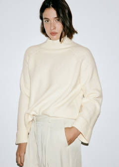 Turtleneck ribbed sweater — Ecru 4