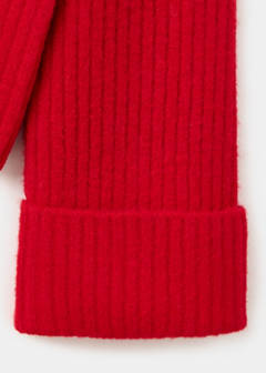 Turtleneck ribbed sweater — Red 6