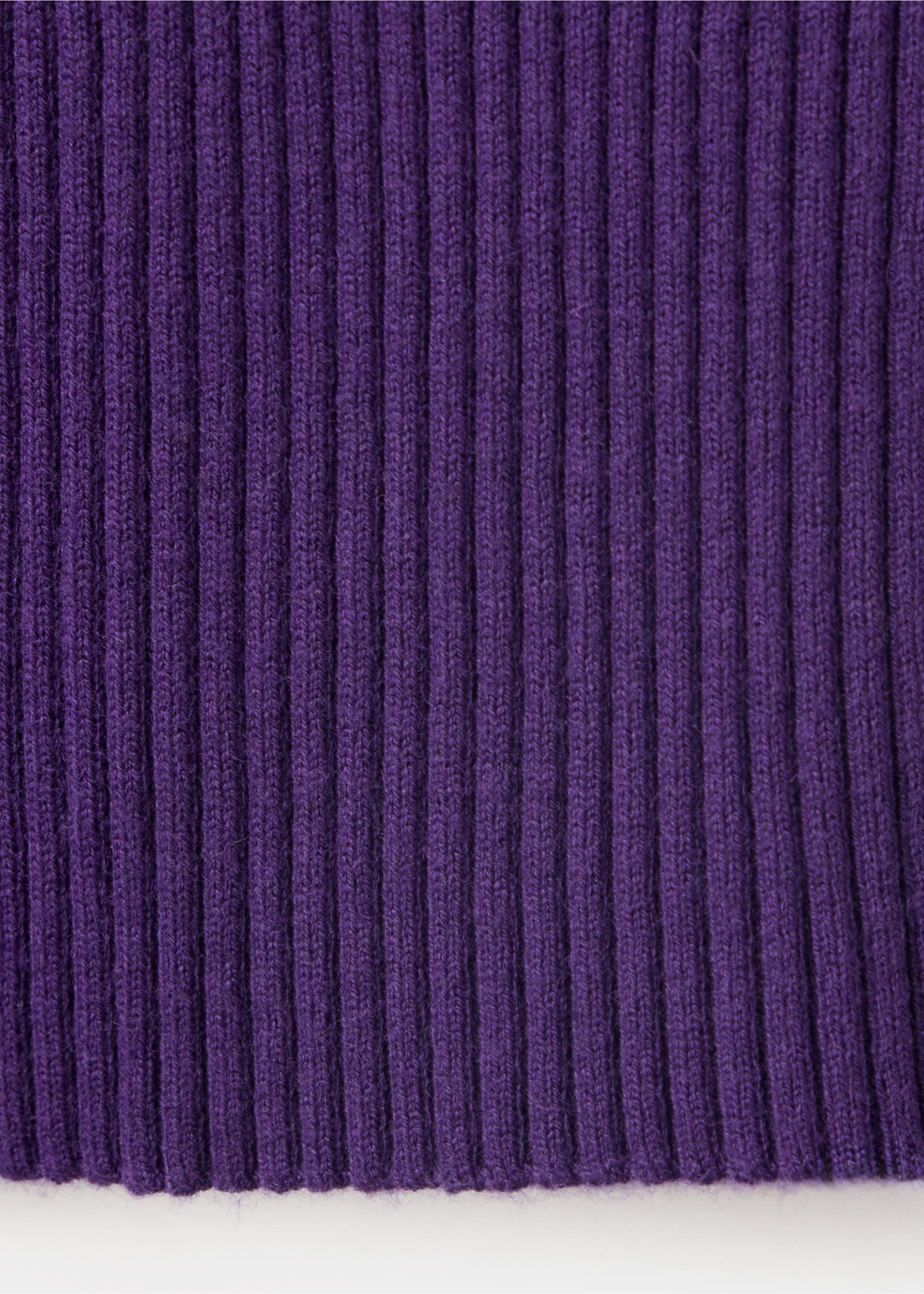 Ribbed sweater with zip - Details of the article 0, Purple. Ref: 37007815-00.