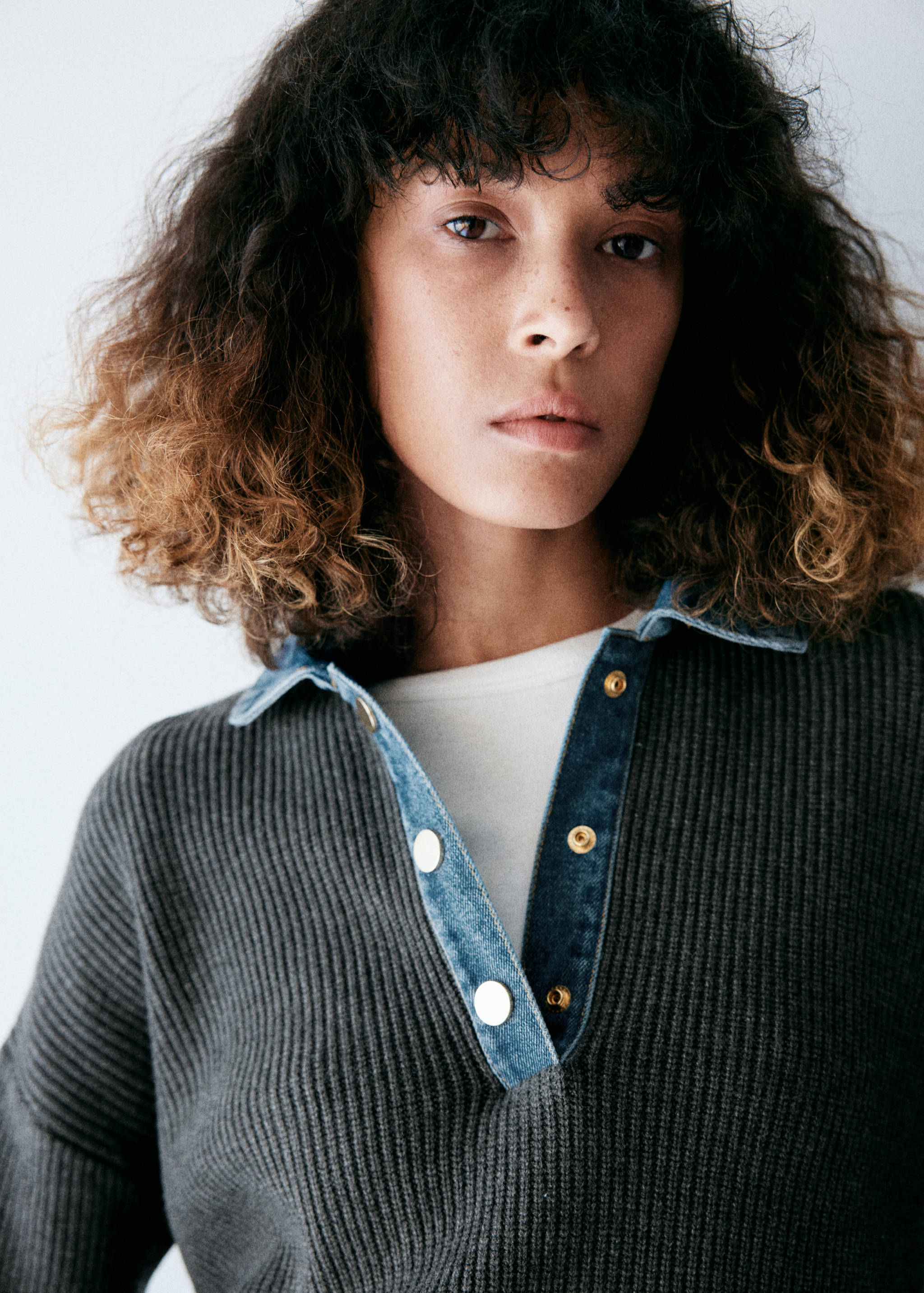 Pull en maille combiné contrastant - Détail de l'article 1