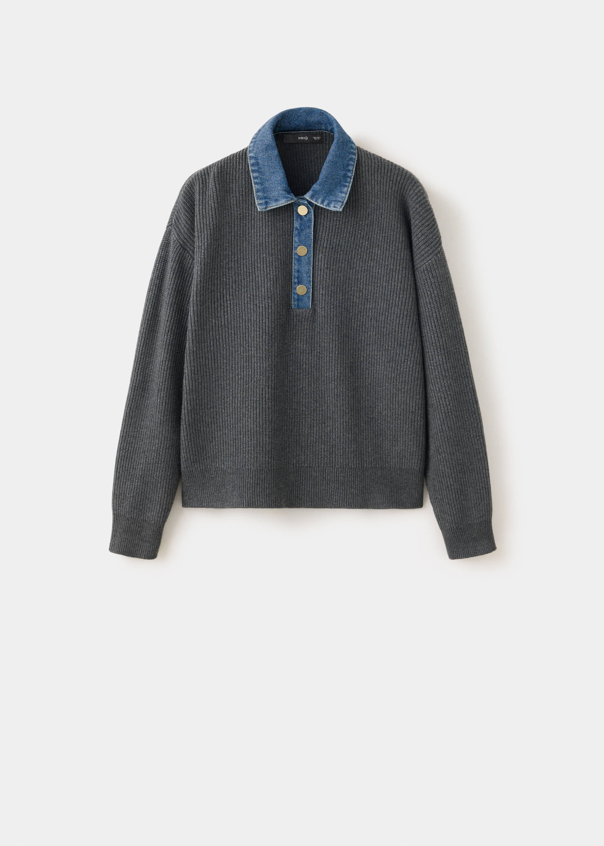 Pull en maille combiné contrastant - Article sans modèle