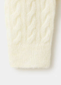 Cable-knit polo-neck jumper — Vanilla 7