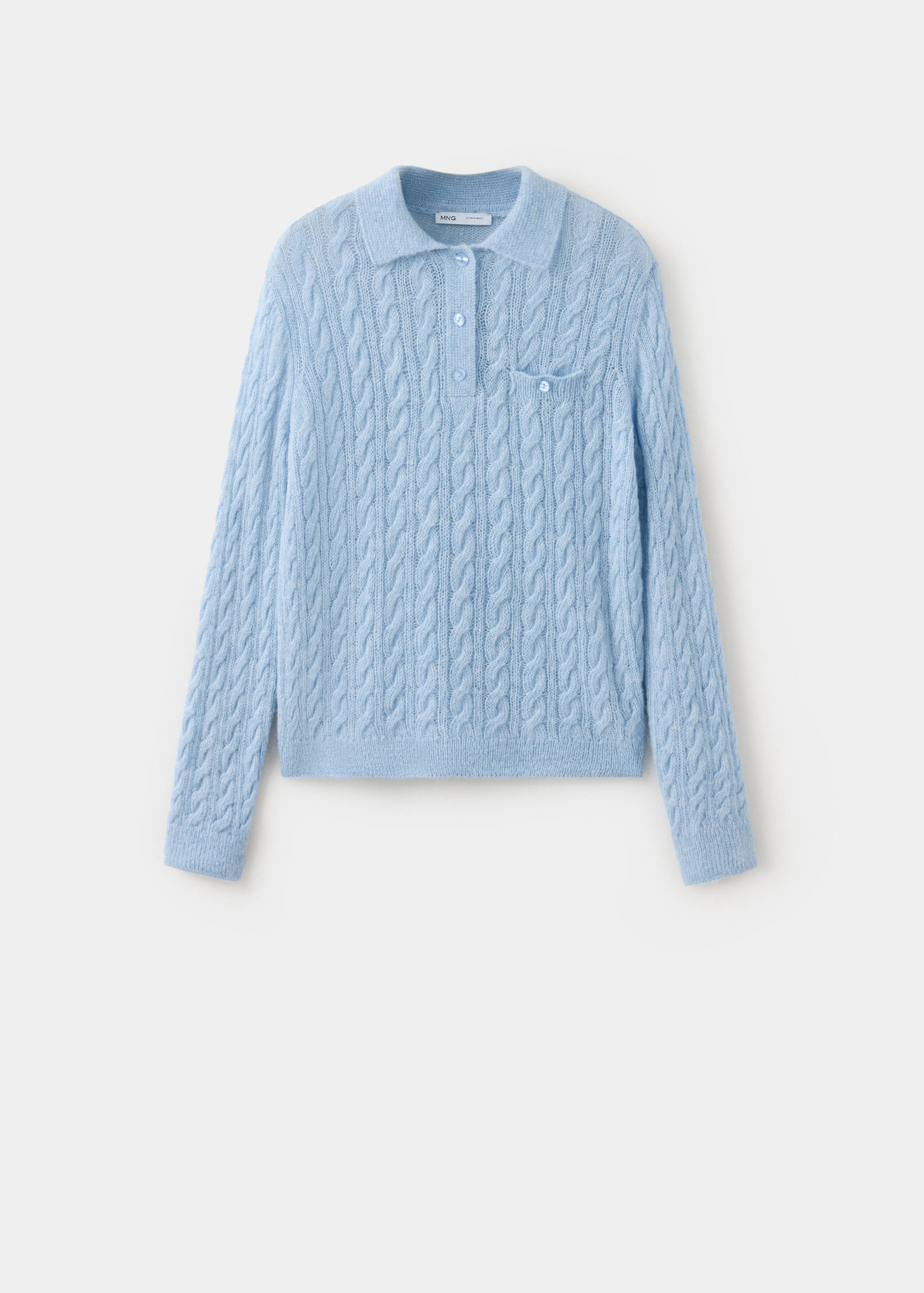 Jersey trenzado cuello polo - Artículo sin modelo