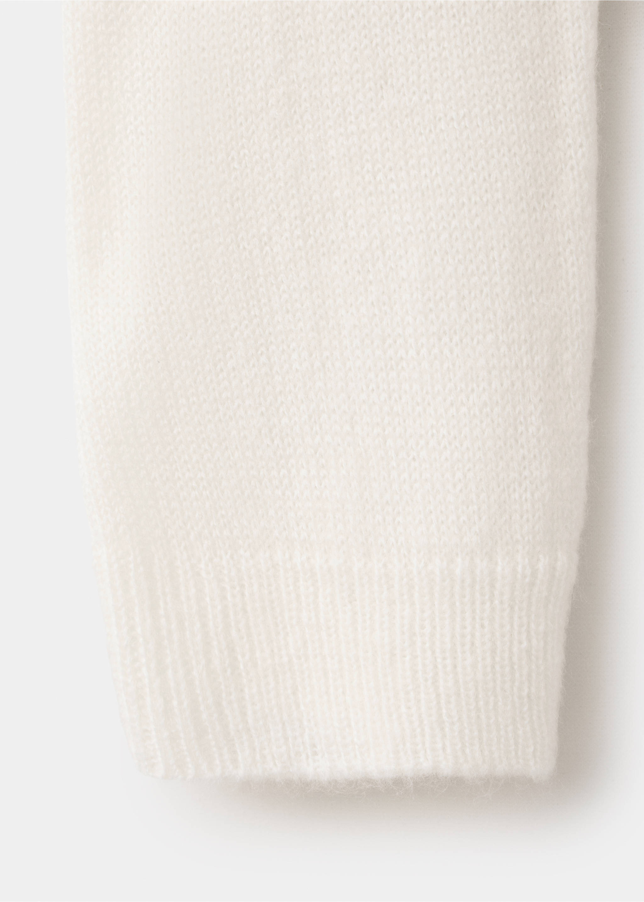 Jersey hoodie with floral detail - Details of the article 8, Vanilla. Ref: 37007819-00.