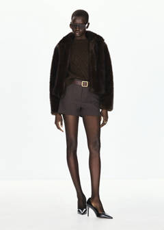 Marled cable-knit jumper — Brown 2