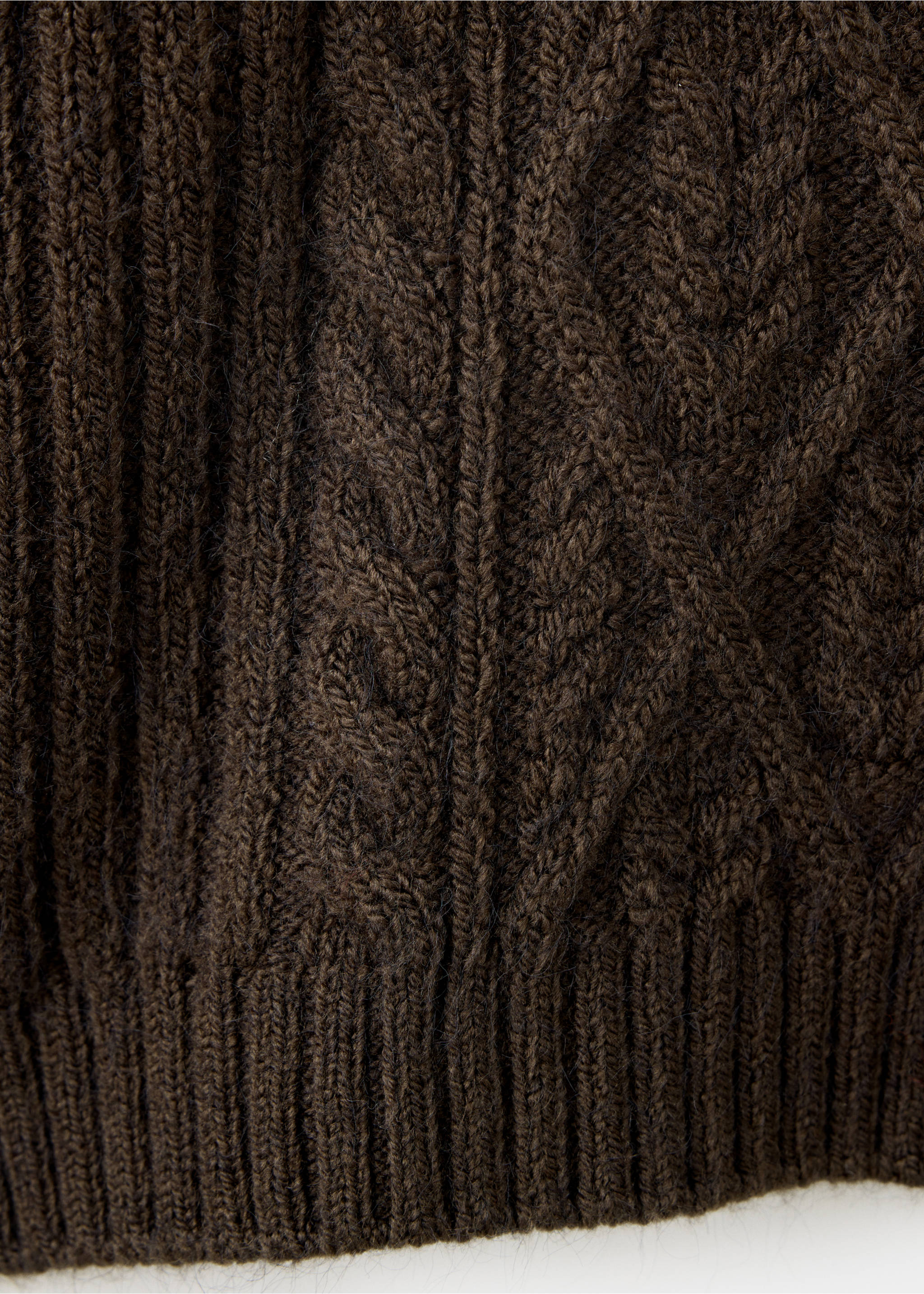 Marled cable-knit jumper - Details of the article 0, Brown. Ref: 37007822-00.