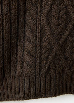 Marled cable-knit jumper — Brown 7