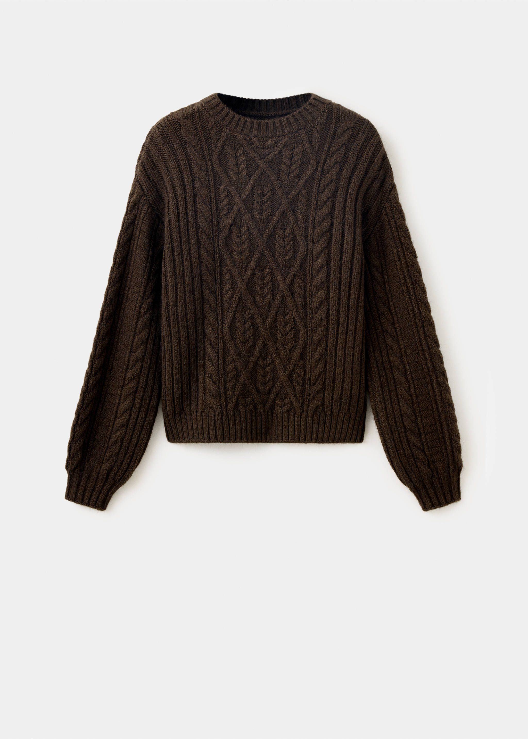Marled cable-knit jumper - Article without model, Brown. Ref: 37007822-00.
