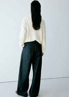 Braided knitted sweater — Ecru 3