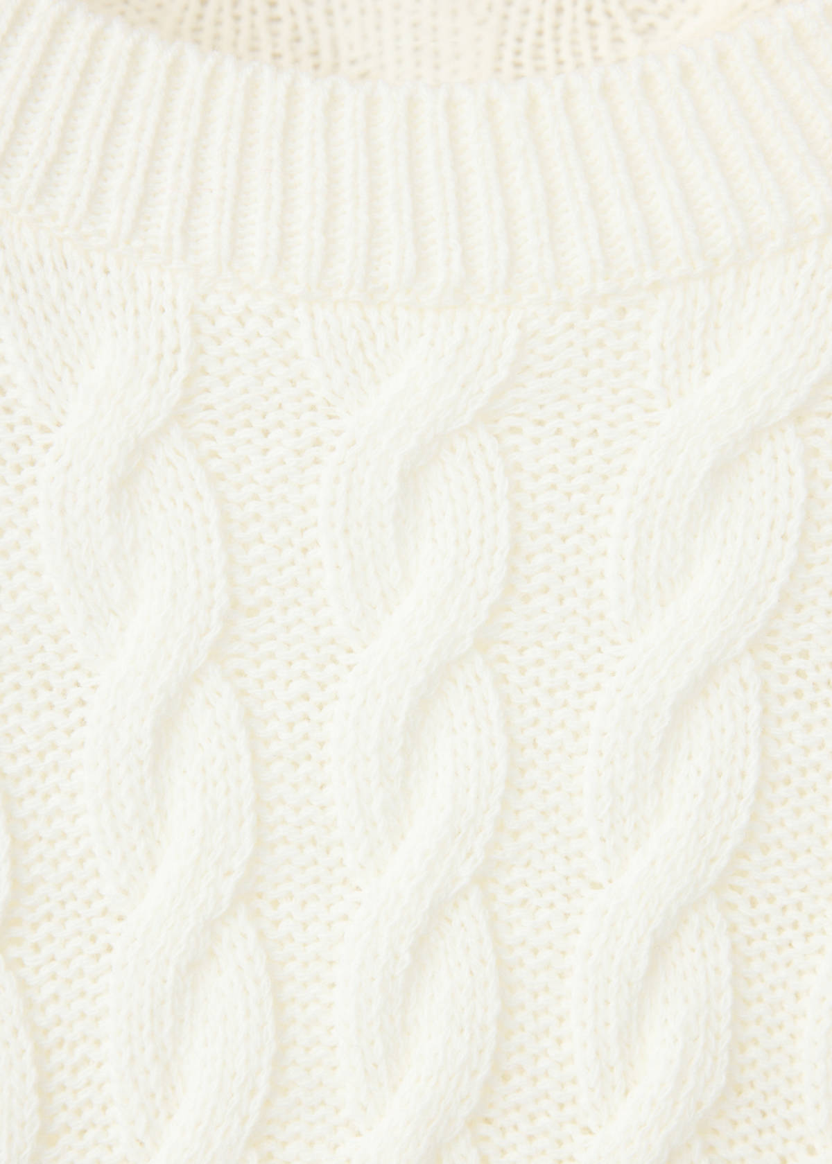 Braided knitted sweater — Ecru