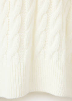 Braided knitted sweater — Ecru 8