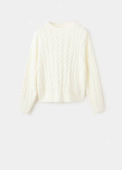 Braided knitted sweater — Ecru 6