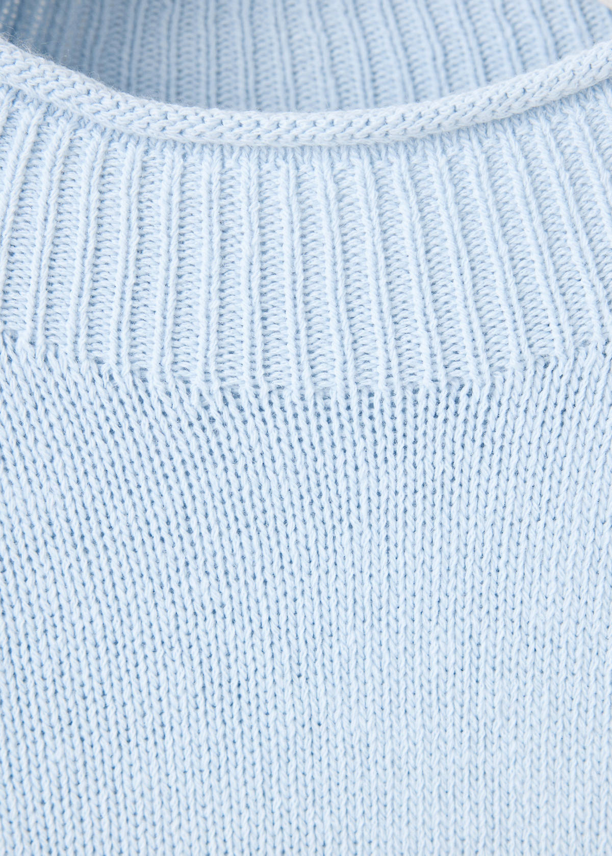 Mid-weight jumper with a high neck — Sky Blue
