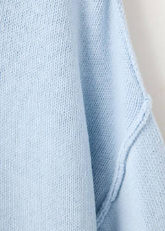 Mid-weight jumper with a high neck — Sky Blue 8