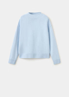 Mid-weight jumper with a high neck — Sky Blue 6