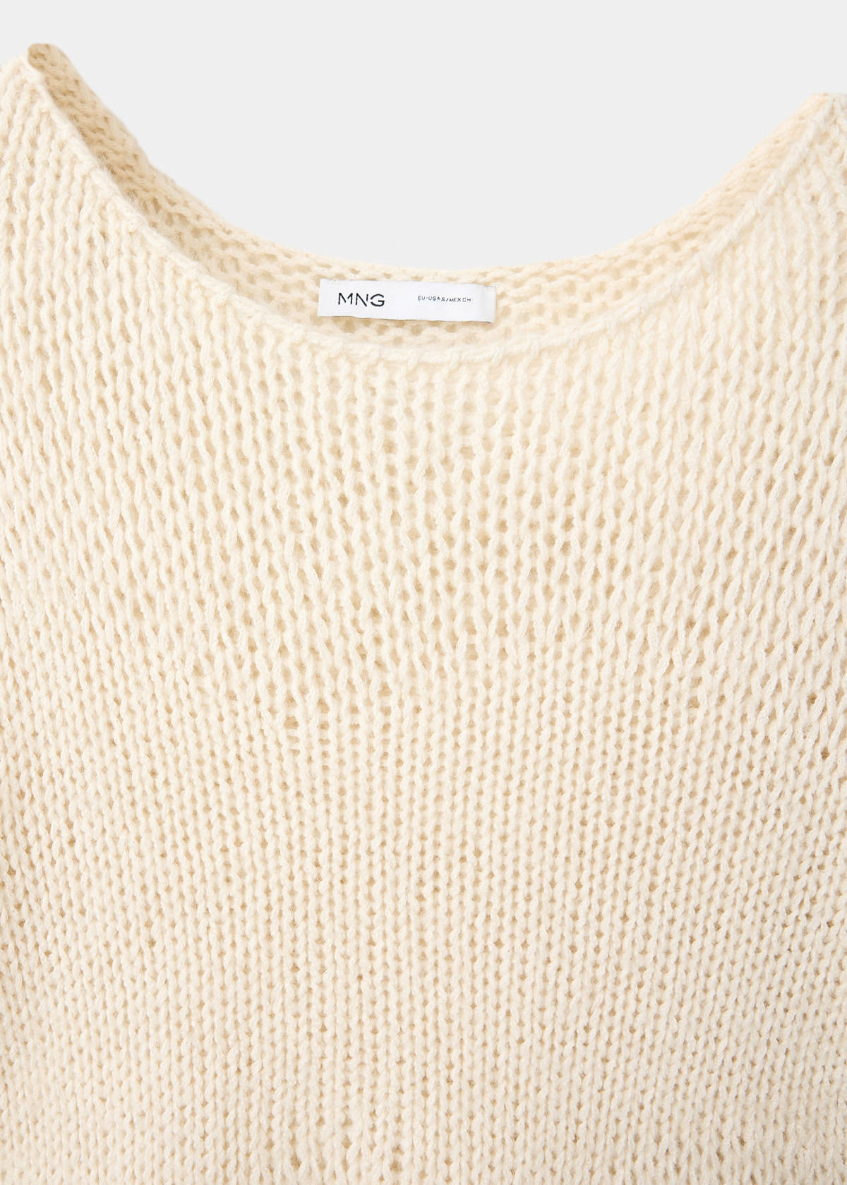Peplum knit jumper — Ecru