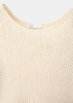 Peplum knit jumper — Ecru 7