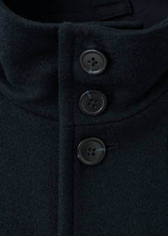 Wool funnel neck coat — Night Blue 8