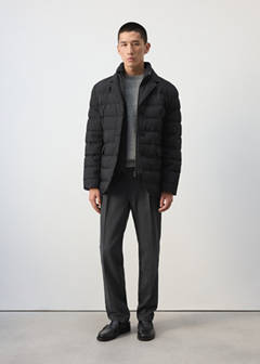 Water-repellent padded anorak — Black 2
