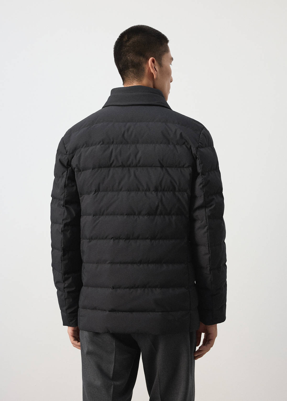 Water-repellent padded anorak — Black