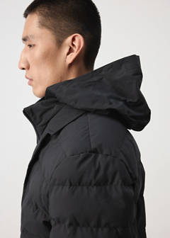 Water-repellent padded anorak — Black 4