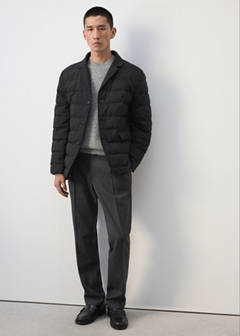 Water-repellent padded anorak — Black 6
