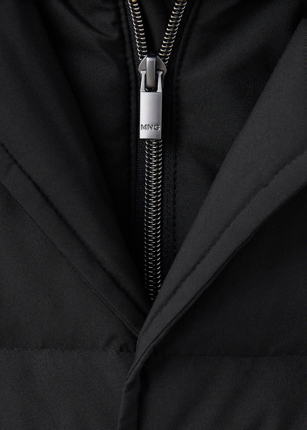 Water-repellent padded anorak — Black