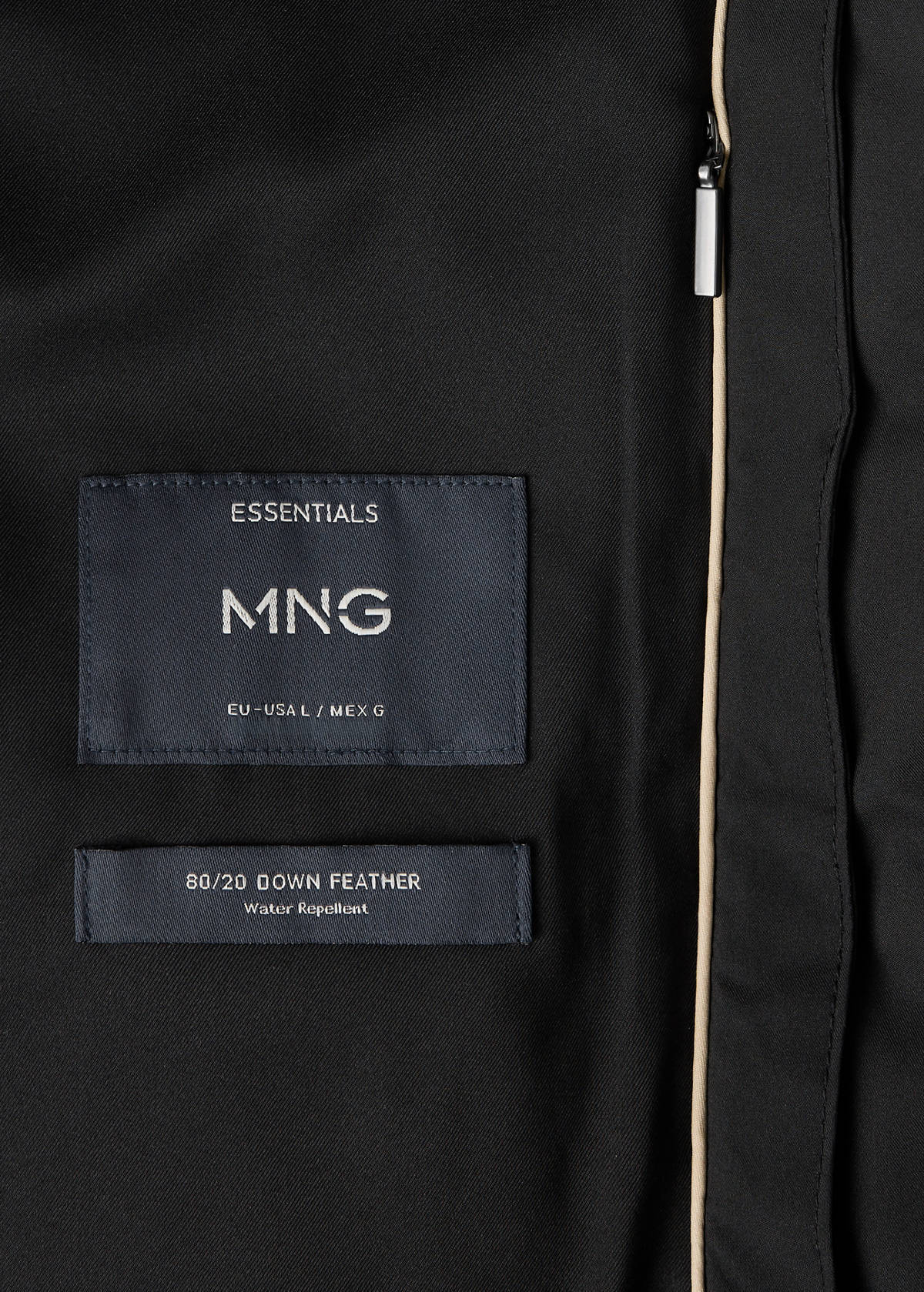 Water-repellent padded anorak — Black
