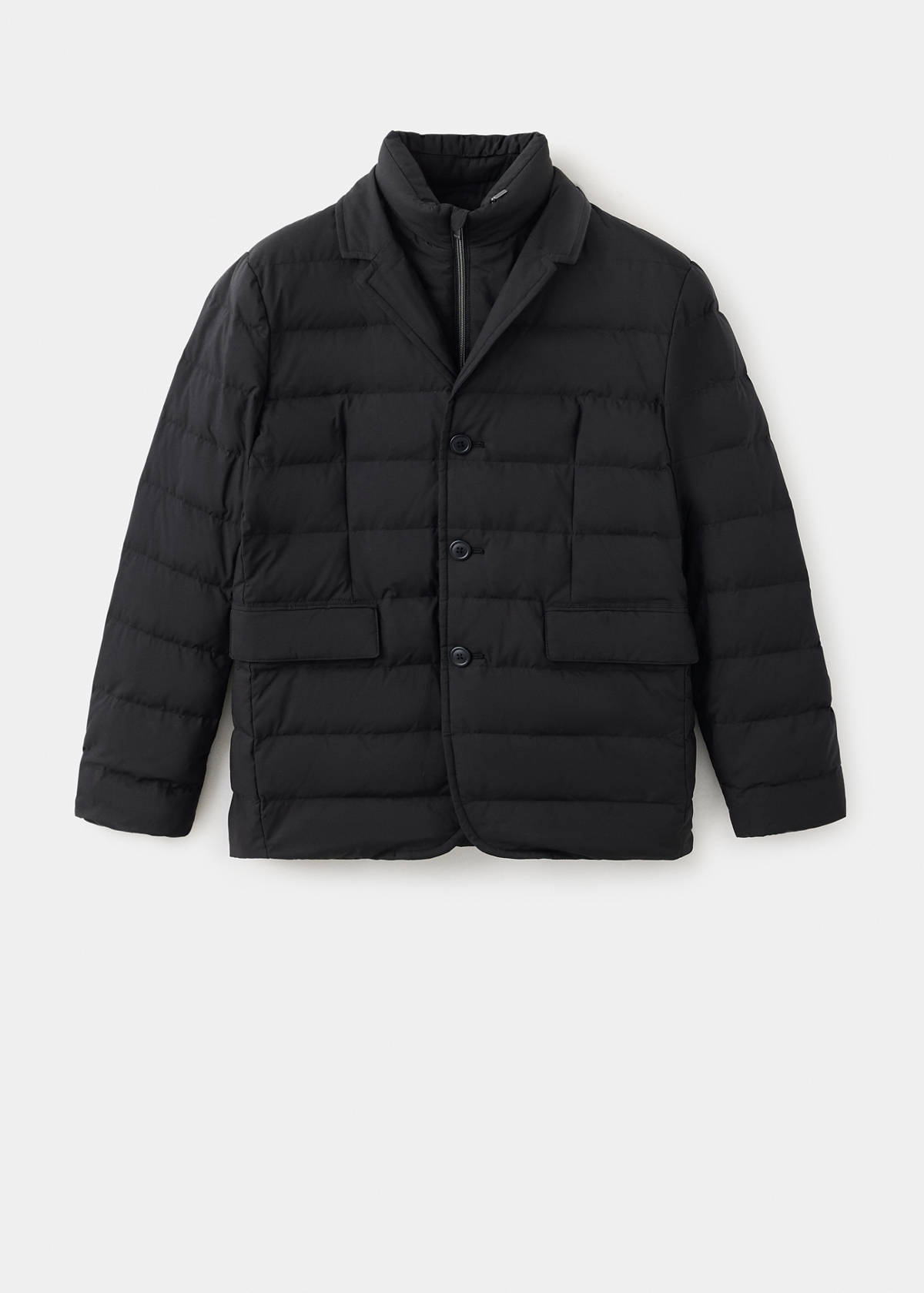 Water-repellent padded anorak — Black