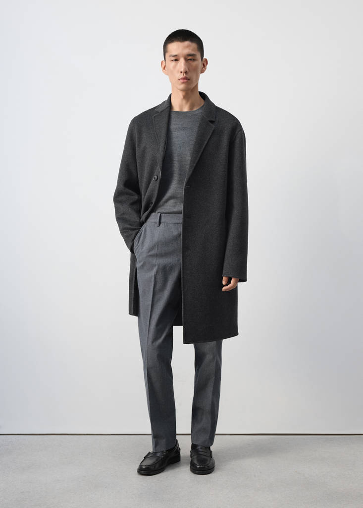 Spodnie flanelowe slim fit jasnoszary - Mężczyzna - 40 - MANGO MAN
