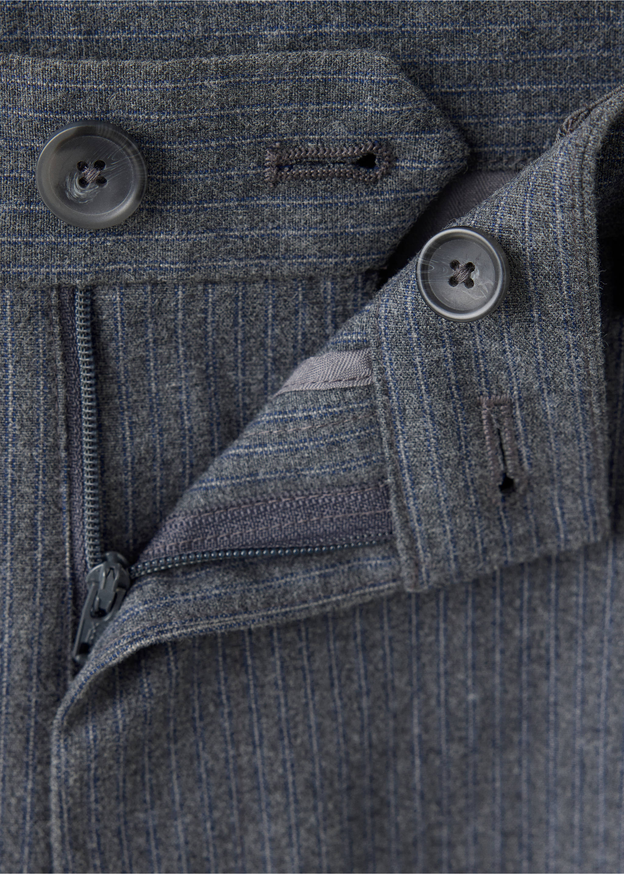 Pantalon flanelle regular-fit - Détail de l'article 0, Gris chiné clair. Ref: 37007887-00.