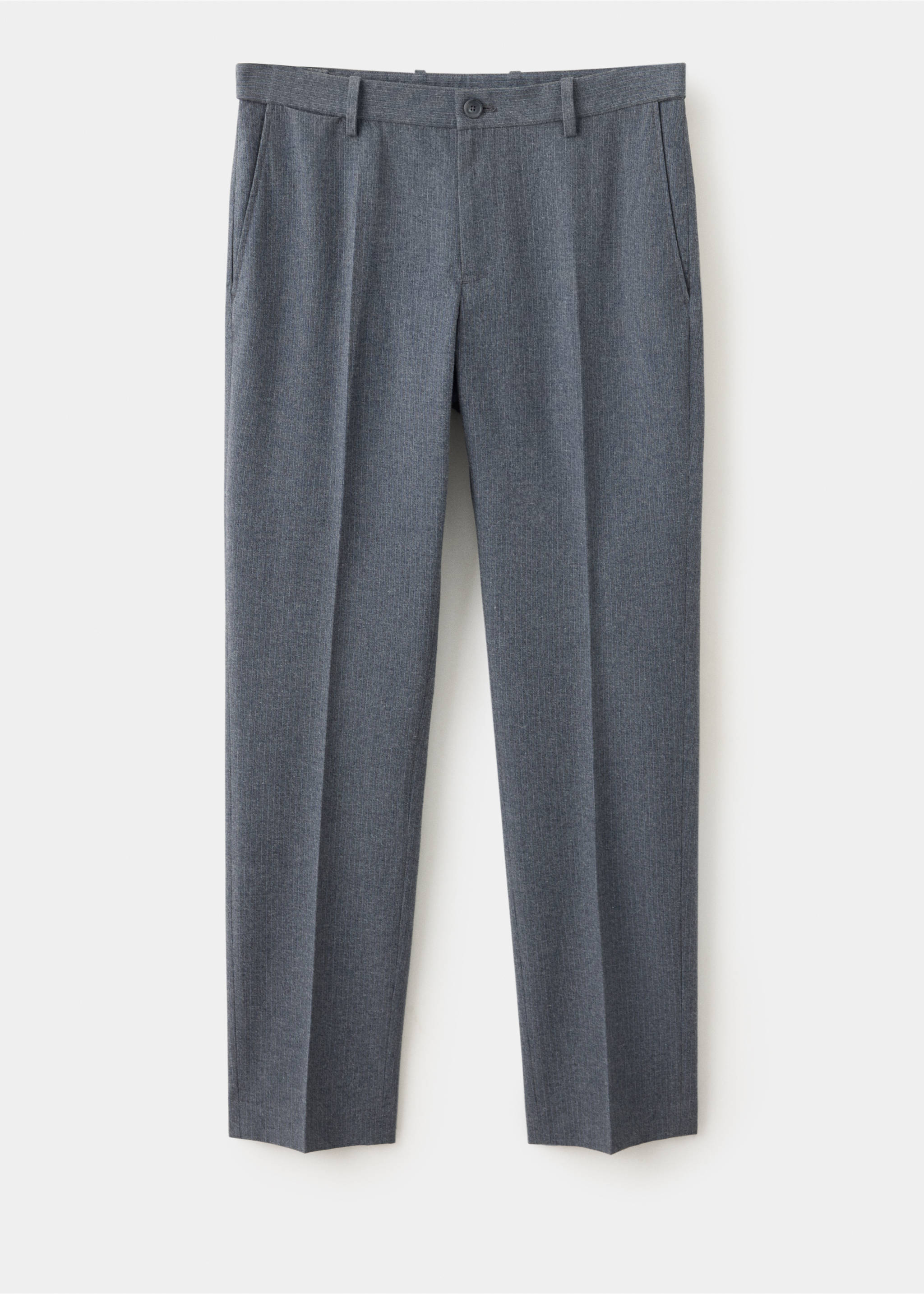 Pantalon flanelle regular-fit - Article sans modèle, Gris chiné clair. Ref: 37007887-00.
