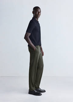 Slim-fit thermoregulating wool-blend trousers — Khaki 5