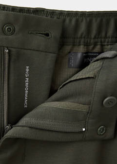 Slim-fit thermoregulating wool-blend trousers — Khaki 9
