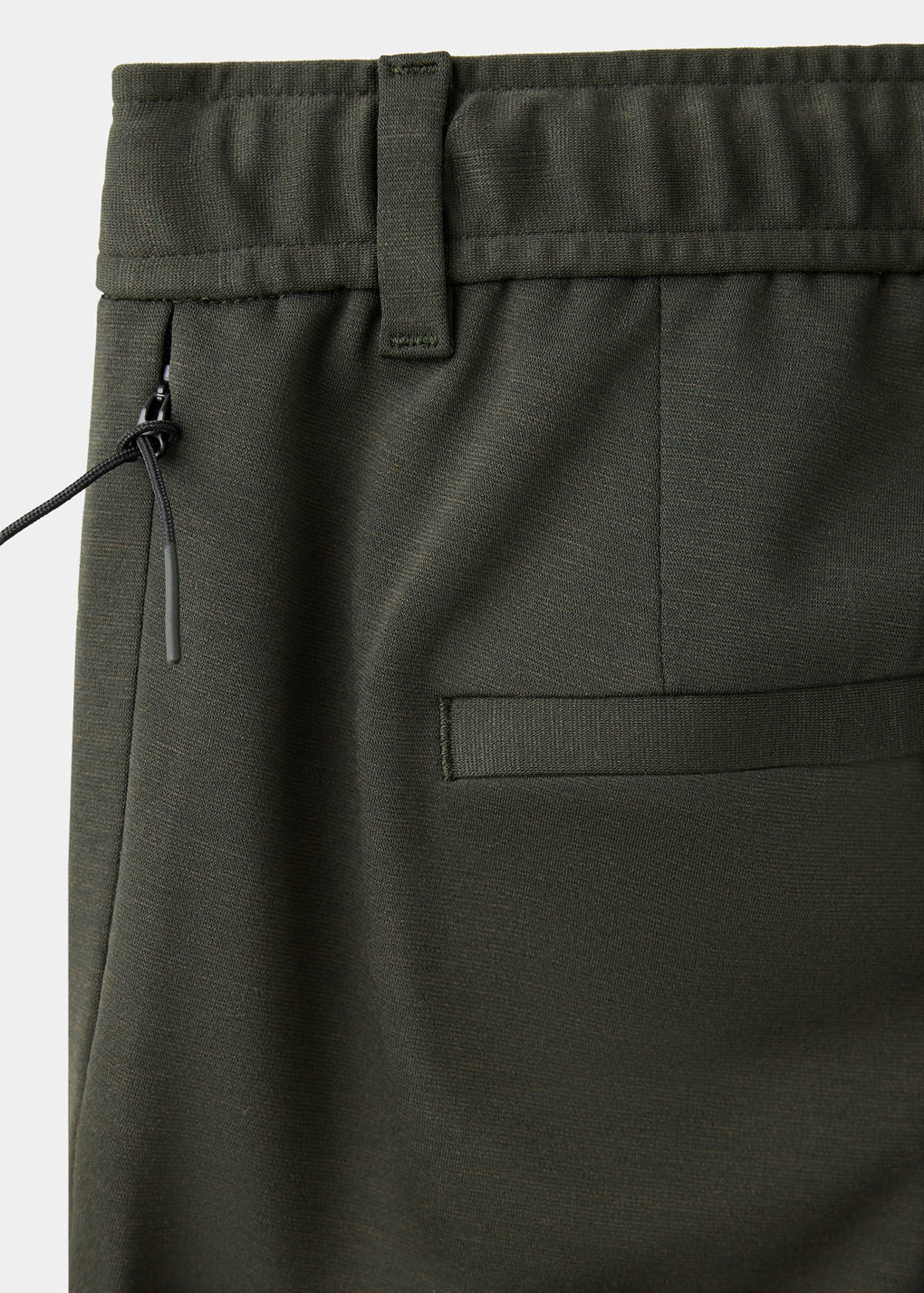 Slim-fit thermoregulating wool-blend trousers — Khaki
