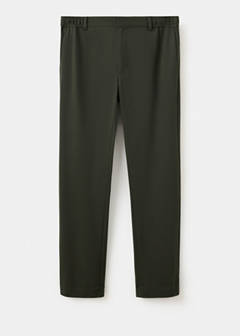 Slim-fit thermoregulating wool-blend trousers — Khaki 8