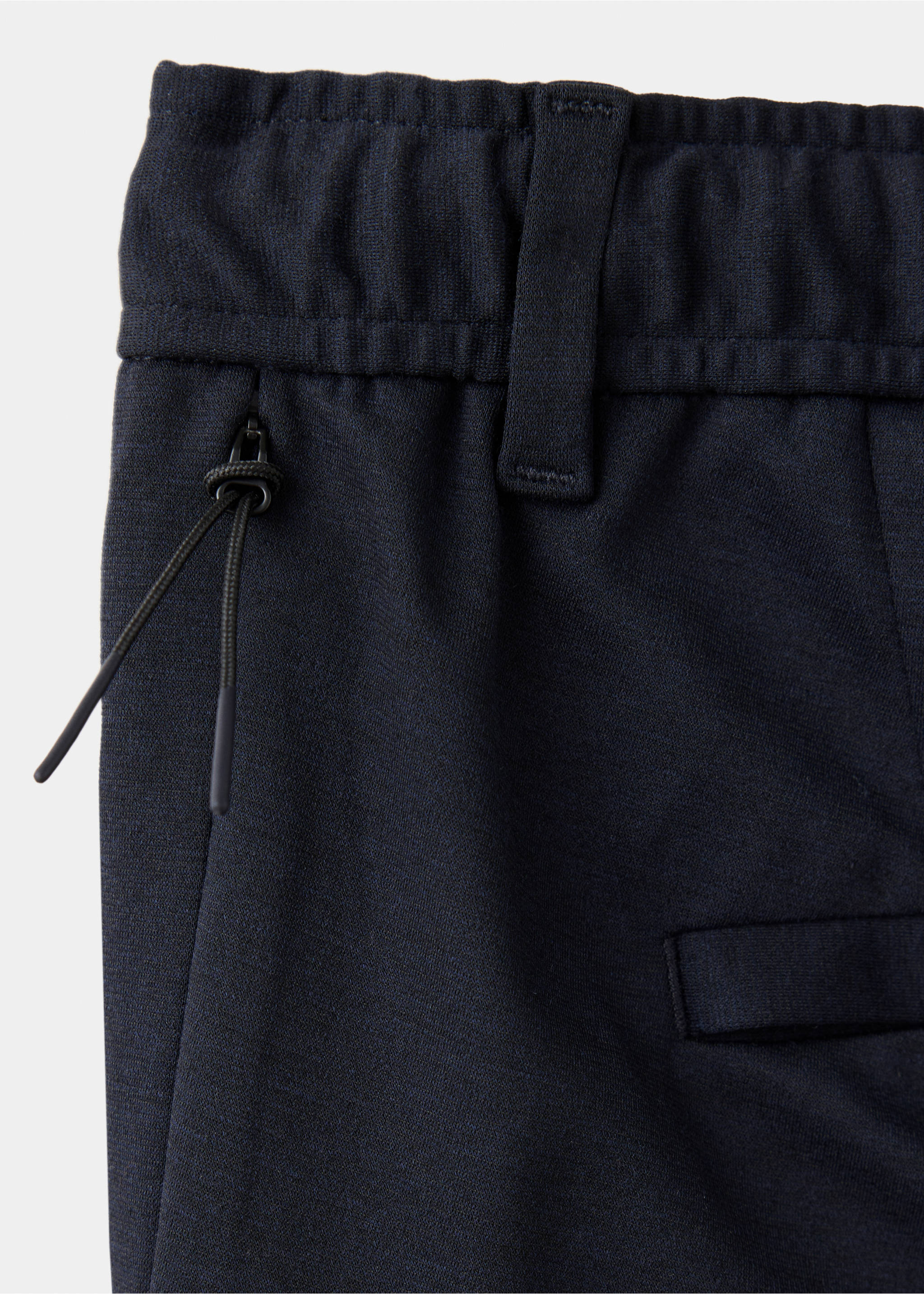 Pantalon slim fit en mélange de laine thermorégulant - Détail de l'article 0, Bleu marine. Ref: 37007889-00.