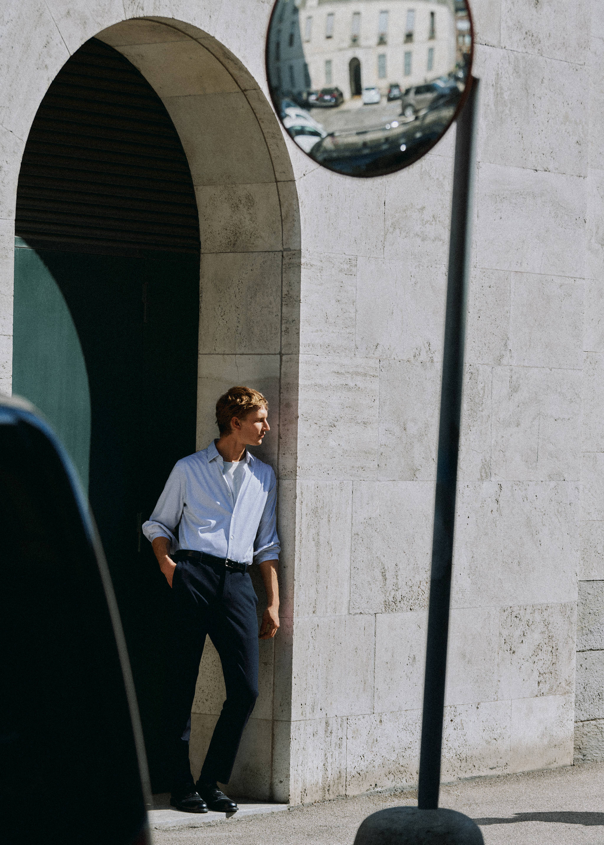 Slim-fit thermoregulating wool-blend trousers - Details of the article 6