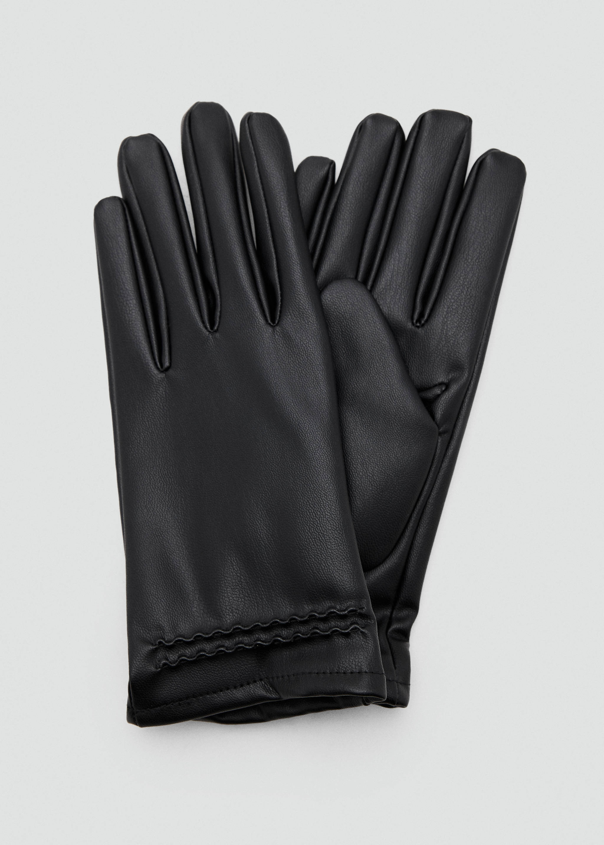 Handschuhe mit gerafftem Detail - Mittlere Ansicht