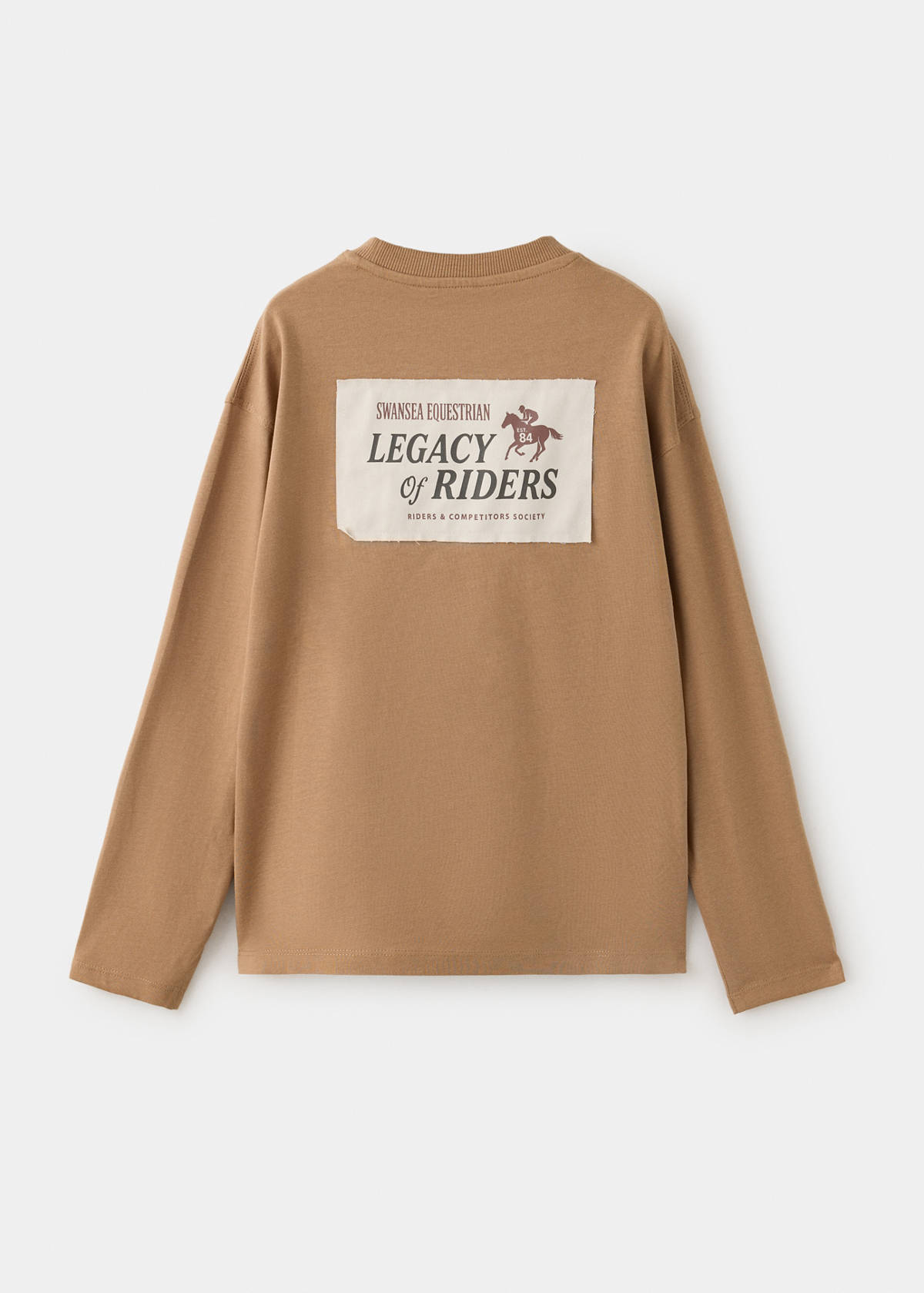 T-shirt with print details — Caramel
