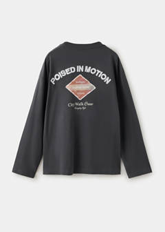 T-shirt with print details — Charcoal 6
