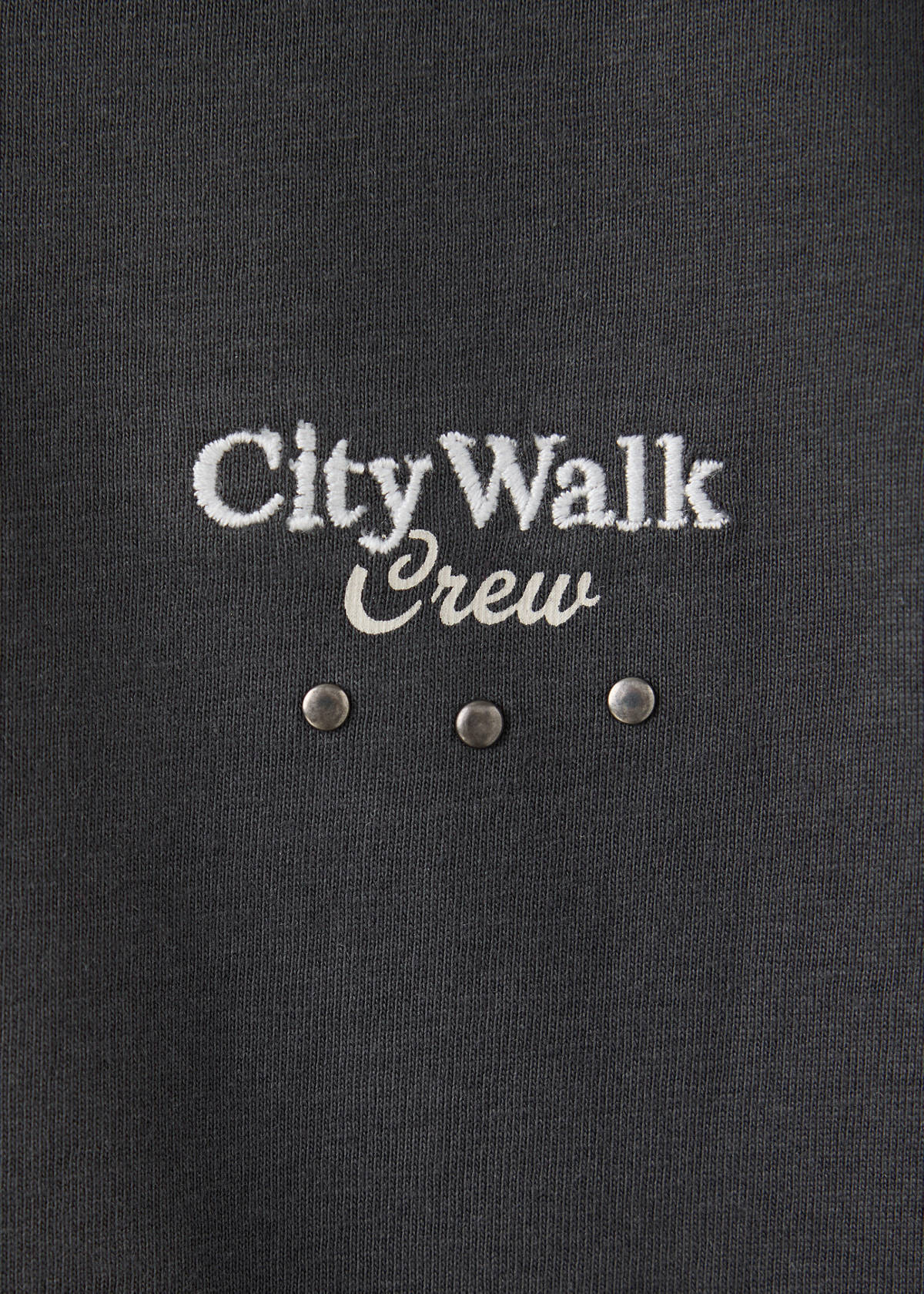T-shirt with print details — Charcoal