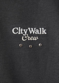 T-shirt with print details — Charcoal 4