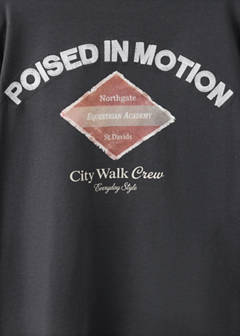 T-shirt with print details — Charcoal 7