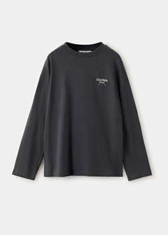 T-shirt with print details — Charcoal 3