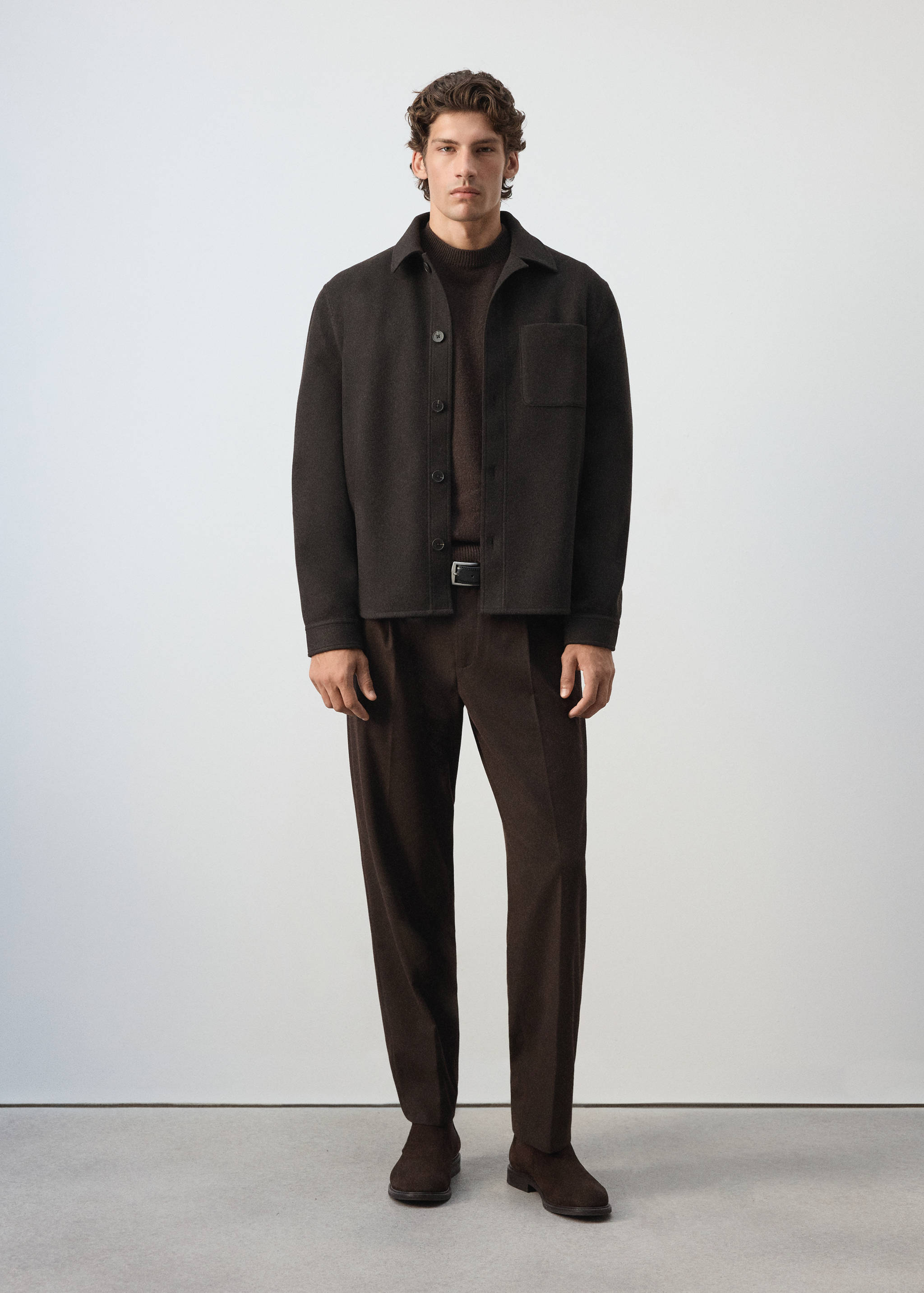 Regular-Fit-Overshirt aus Flanell - Allgemeine Ansicht