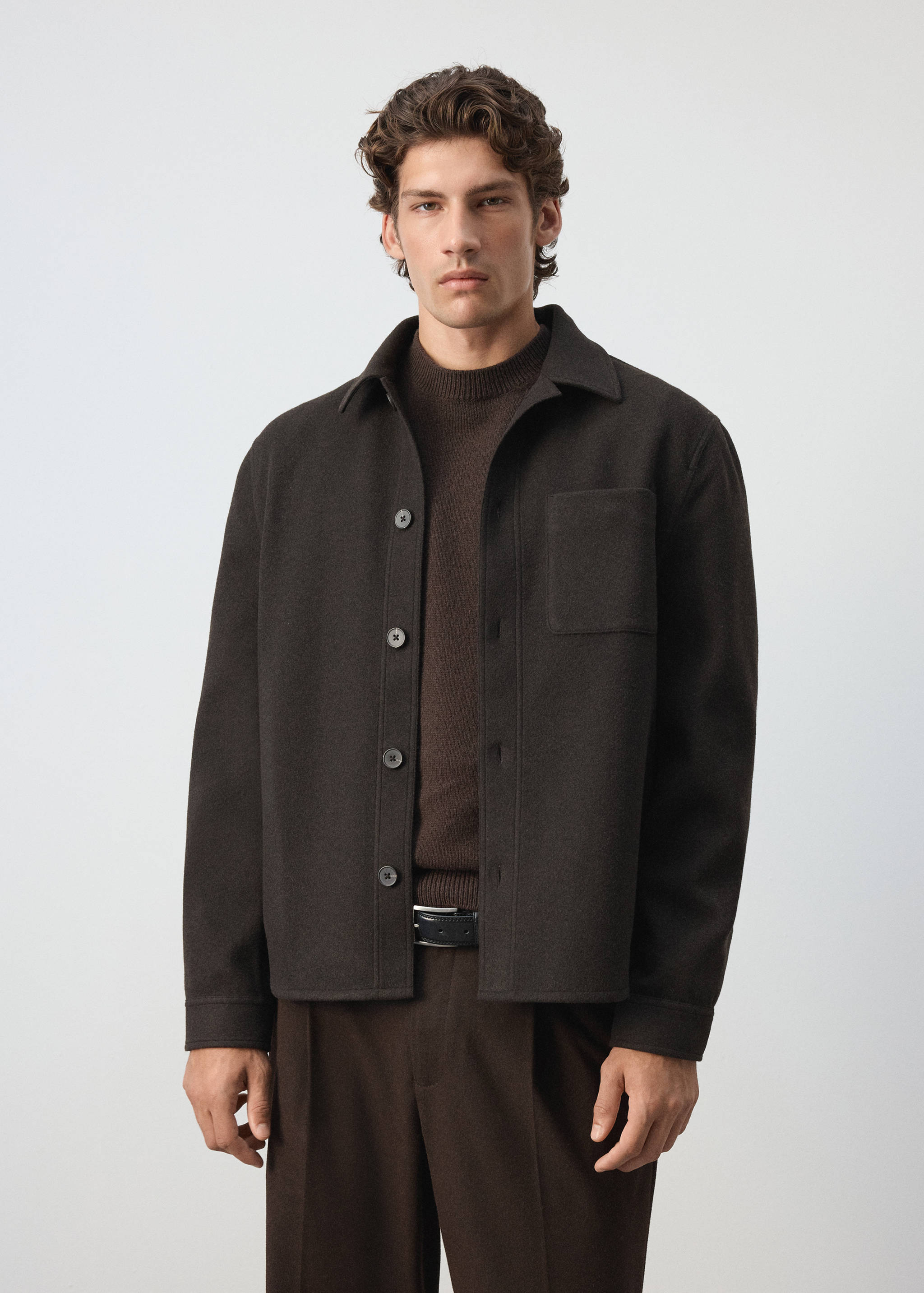 Regular-Fit-Overshirt aus Flanell - Mittlere Ansicht