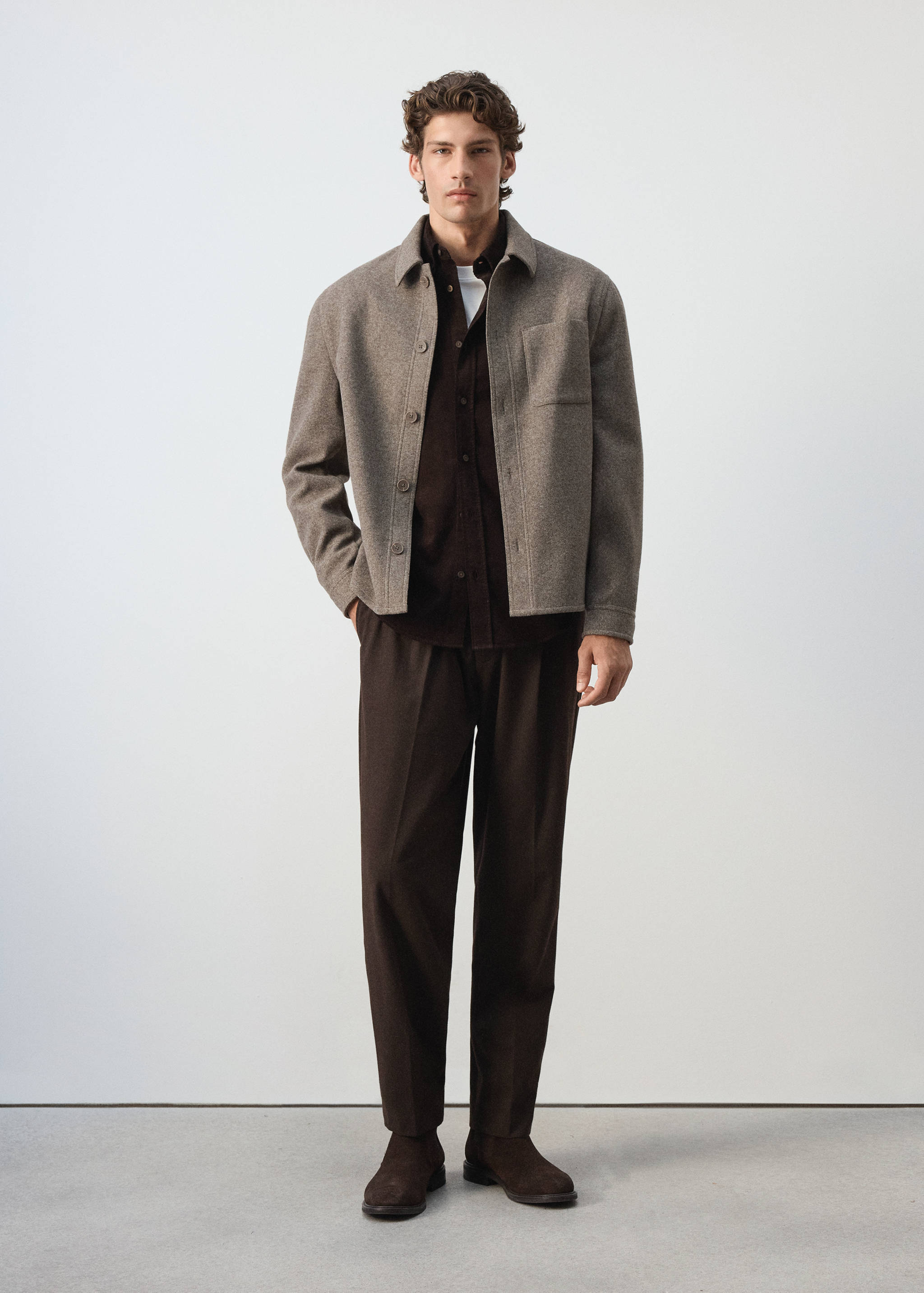 Regular-Fit-Overshirt aus Flanell - Allgemeine Ansicht