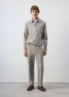 Regular fit sweatshirt with pocket — Light/Pastel Grey 2