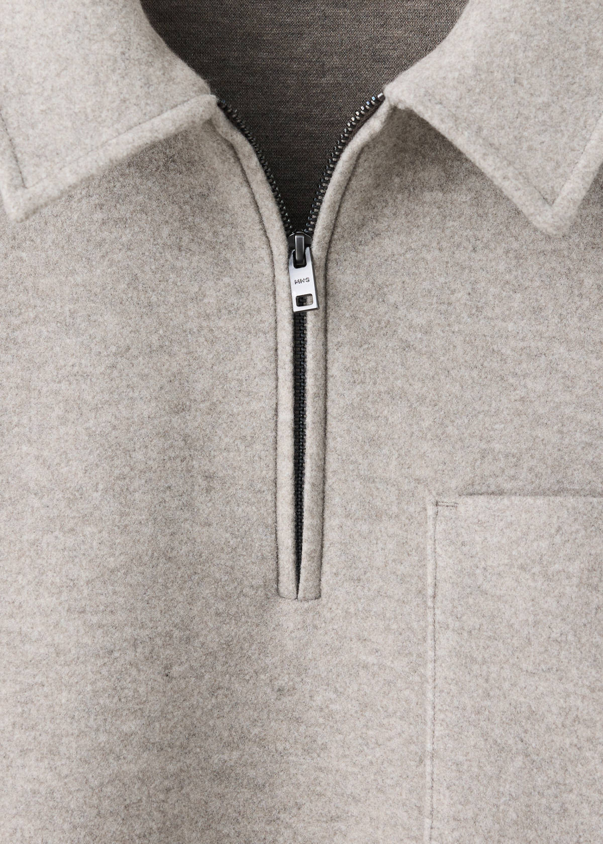 Regular fit sweatshirt with pocket — Light/Pastel Grey